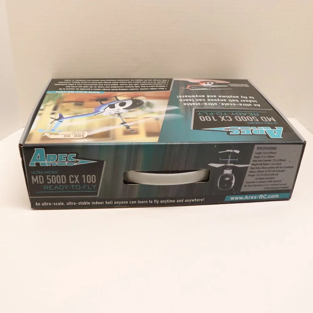 Ares Helicopter Ultra-Micro Indoor Heli Like New in the Box Md 500D‎ CX100